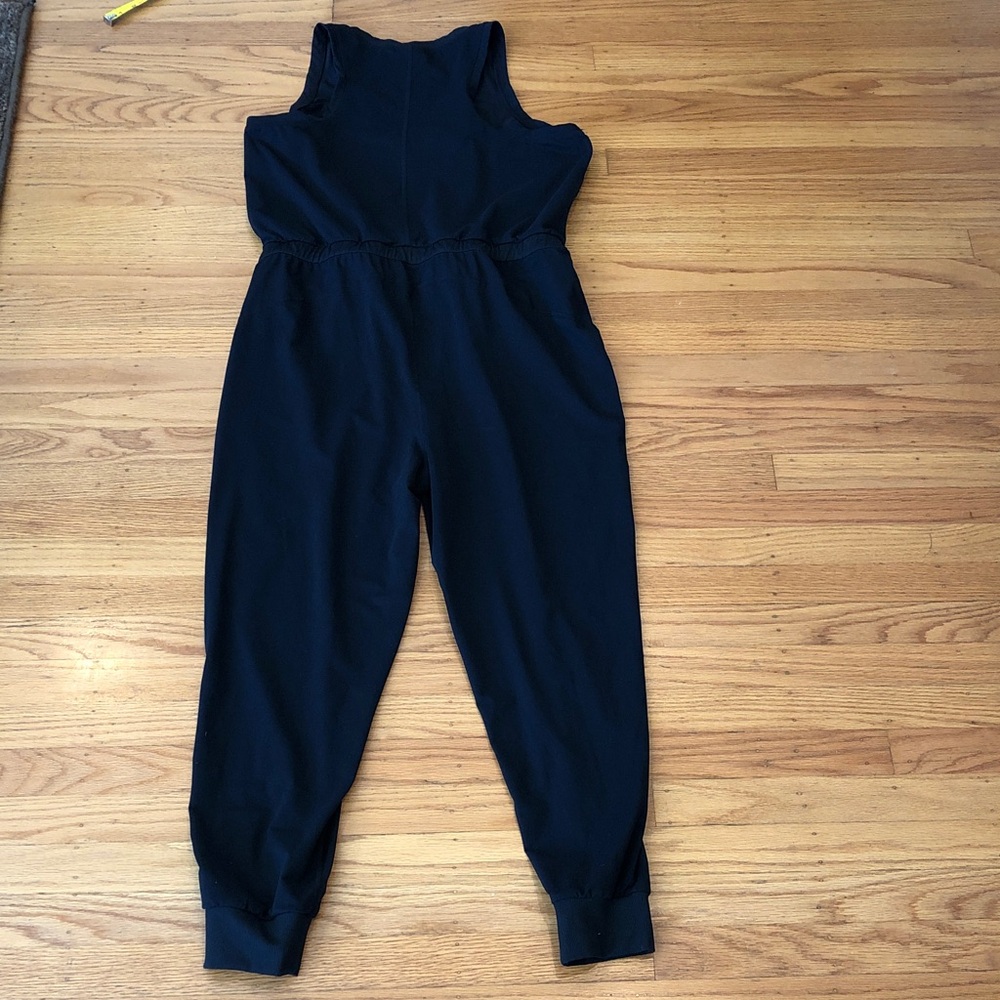 Zella Black Sleeveless Jumpsuit with Drawstring Waist, EUC, L - Picture 14 of 16